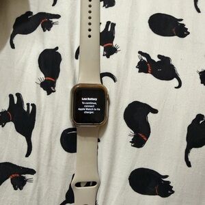 Apple Smartwatch with Gold Case and Cream Band